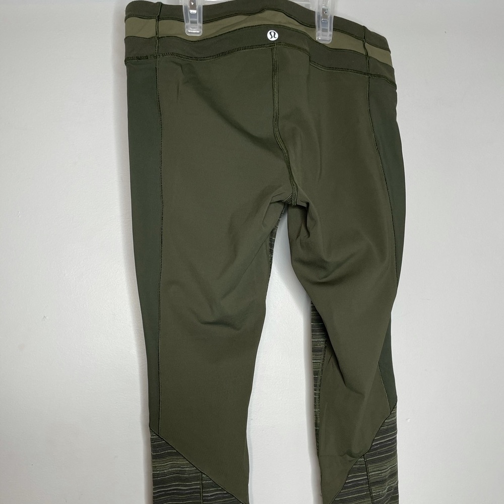 Lululemon Olive Green Crop Legging - Size 8